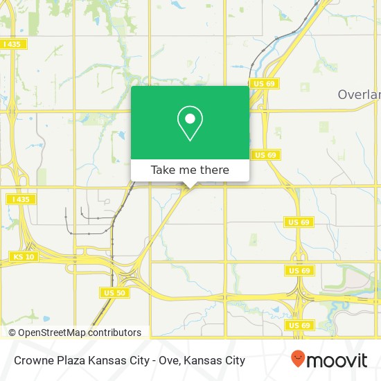 Crowne Plaza Kansas City - Ove map