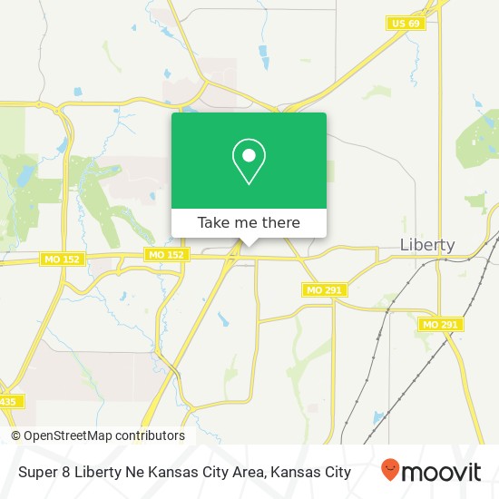 Mapa de Super 8 Liberty Ne Kansas City Area