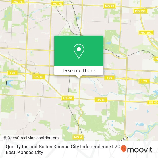 Quality Inn and Suites Kansas City Independence I 70 East map