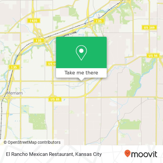 Mapa de El Rancho Mexican Restaurant