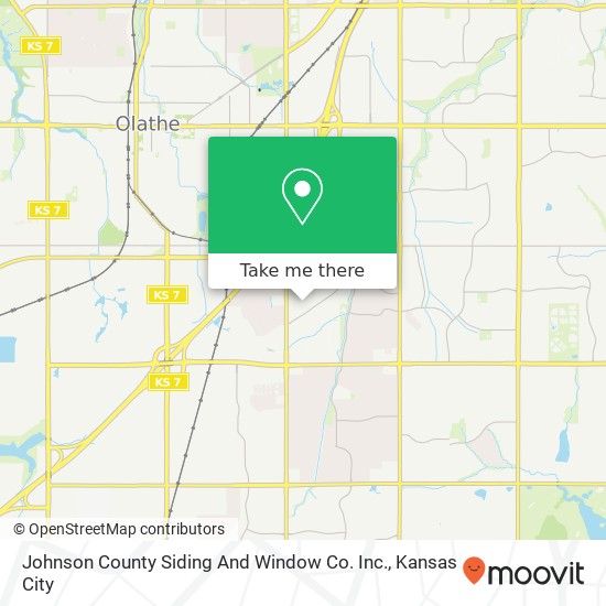 Johnson County Siding And Window Co. Inc. map