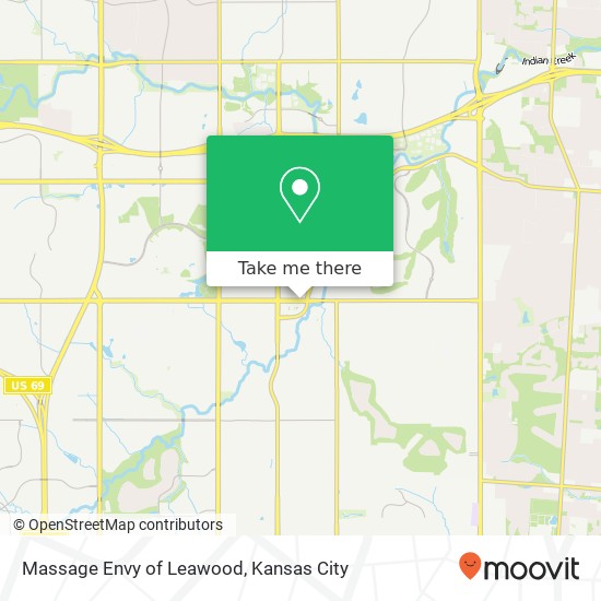 Mapa de Massage Envy of Leawood