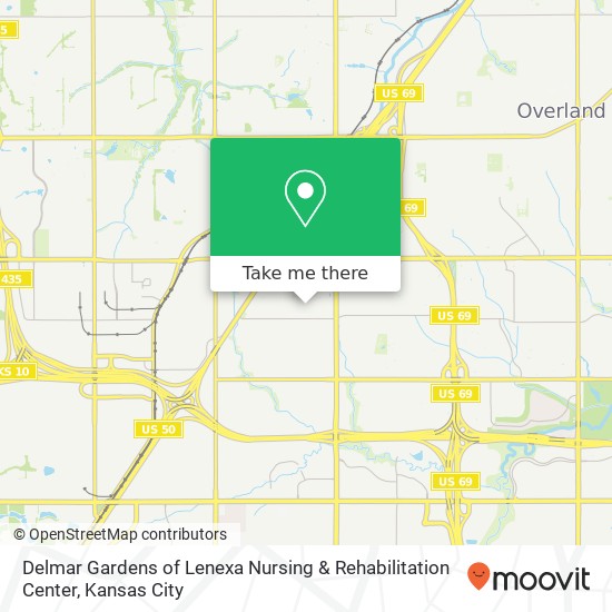 Delmar Gardens of Lenexa Nursing & Rehabilitation Center map