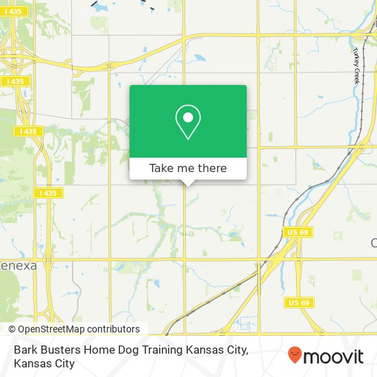 Mapa de Bark Busters Home Dog Training Kansas City