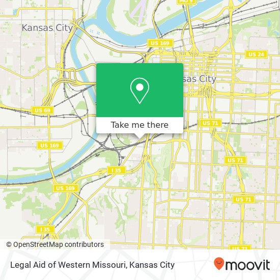 Mapa de Legal Aid of Western Missouri