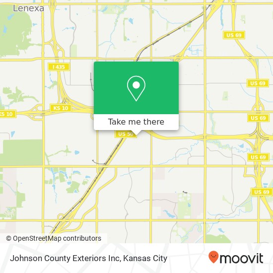 Johnson County Exteriors Inc map