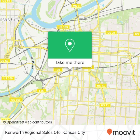 Kenworth Regional Sales Ofc map