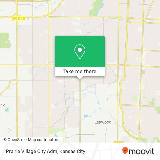 Prairie Village City Adm map