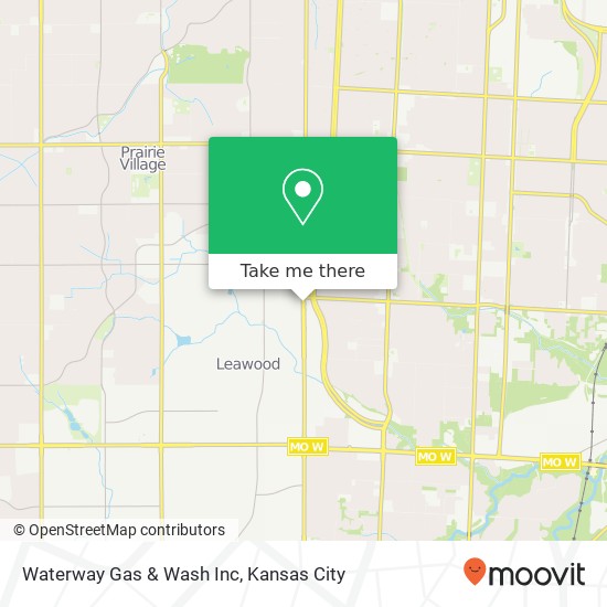 Mapa de Waterway Gas & Wash Inc