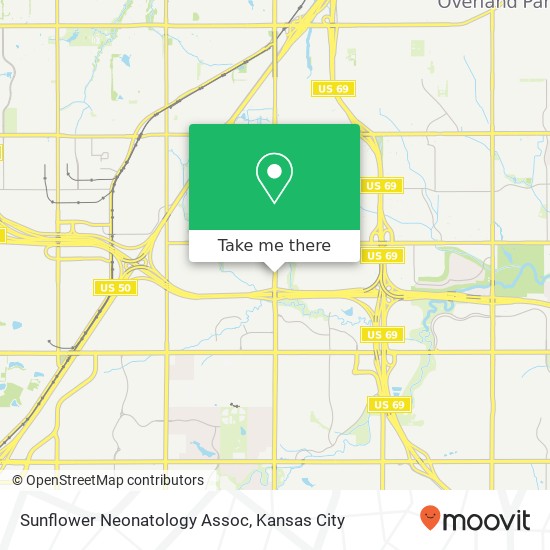 Sunflower Neonatology Assoc map