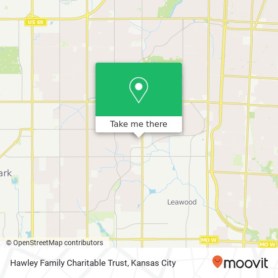 Hawley Family Charitable Trust map