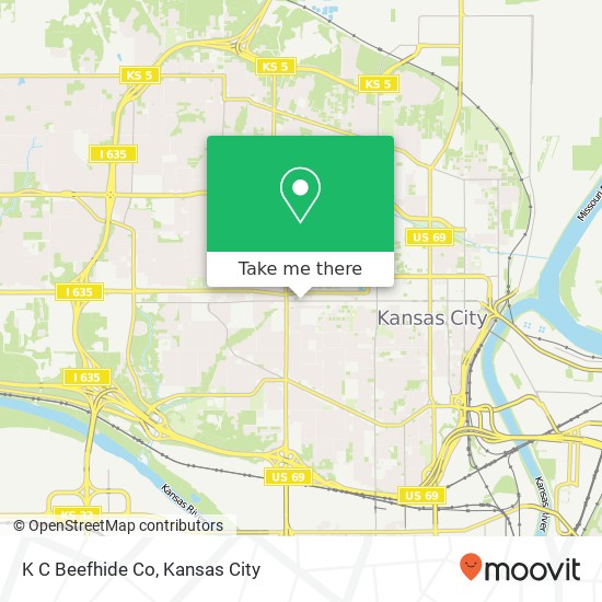 K C Beefhide Co map