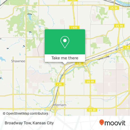 Broadway Tow map