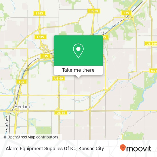 Alarm Equipment Supplies Of KC map