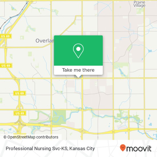 Professional Nursing Svc-KS map