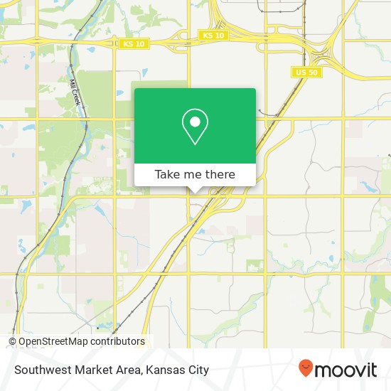 Southwest Market Area map