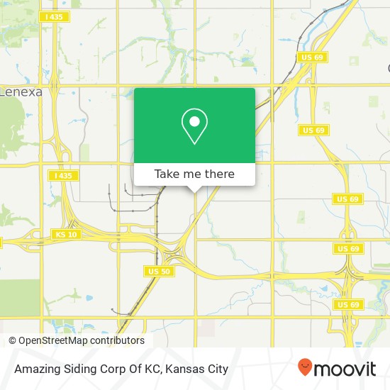 Mapa de Amazing Siding Corp Of KC