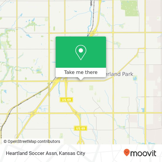 Heartland Soccer Assn map