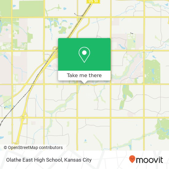 Mapa de Olathe East High School