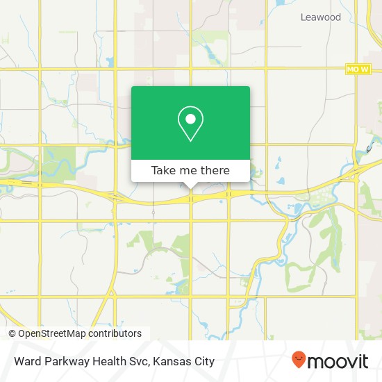 Ward Parkway Health Svc map