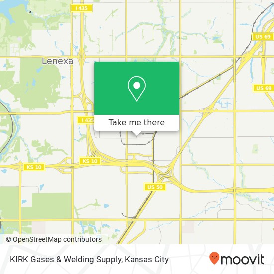 Mapa de KIRK Gases & Welding Supply