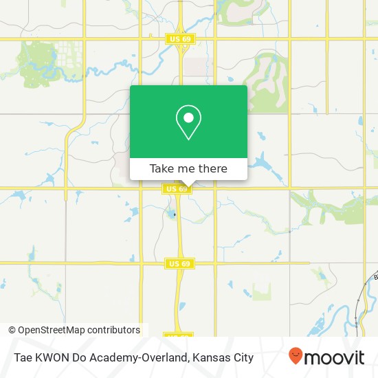 Tae KWON Do Academy-Overland map