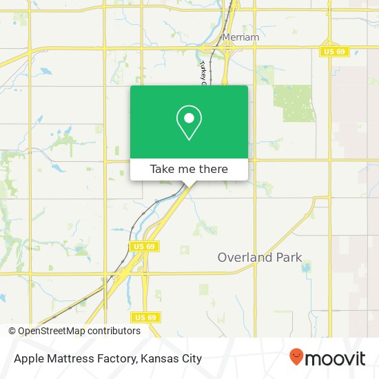 Mapa de Apple Mattress Factory