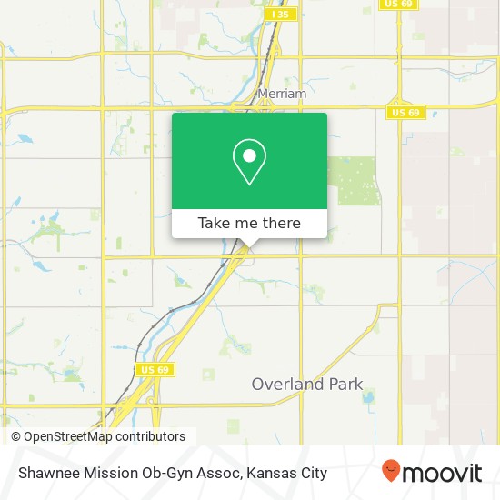 Shawnee Mission Ob-Gyn Assoc map