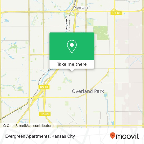 Evergreen Apartments map