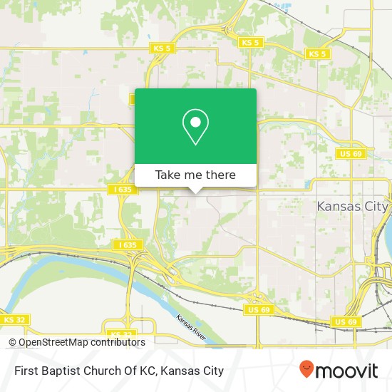First Baptist Church Of KC map