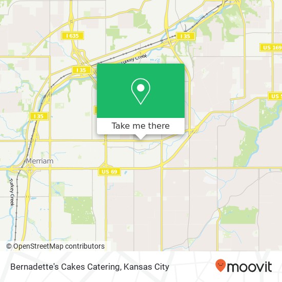 Bernadette's Cakes Catering map