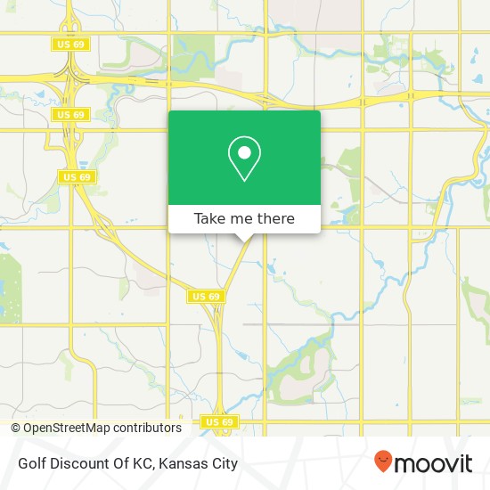 Golf Discount Of KC map