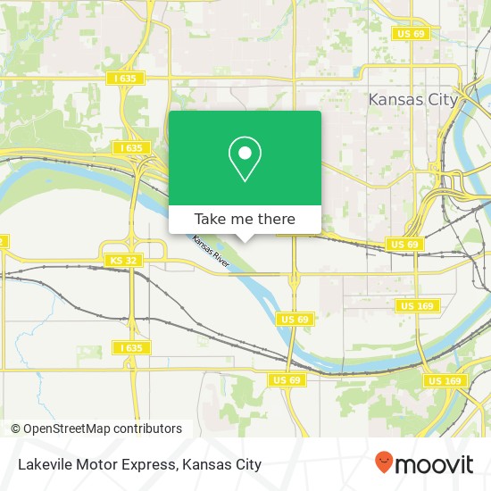 Mapa de Lakevile Motor Express