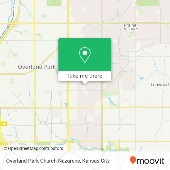 Overland Park Church-Nazarene map