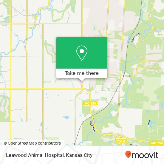 Leawood Animal Hospital map