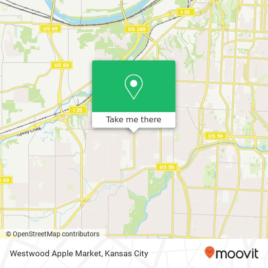 Mapa de Westwood Apple Market