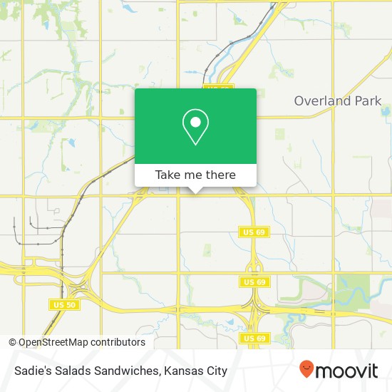 Sadie's Salads Sandwiches map