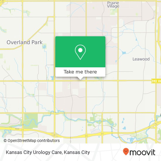 Kansas City Urology Care map