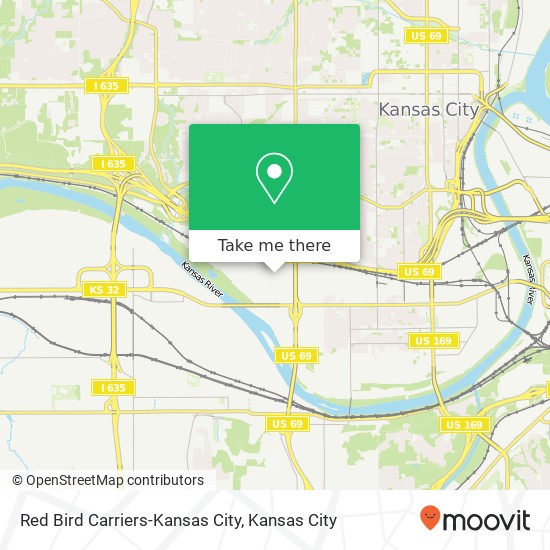 Red Bird Carriers-Kansas City map