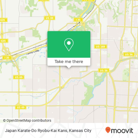 Japan Karate-Do Ryobu-Kai Kans map