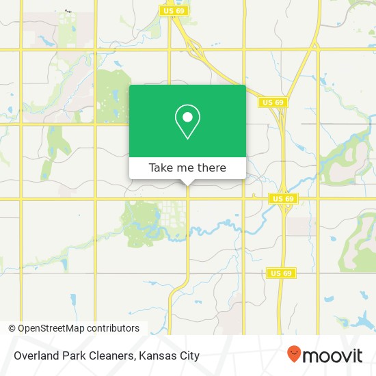 Overland Park Cleaners map