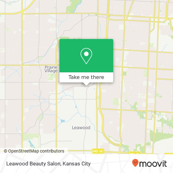 Mapa de Leawood Beauty Salon