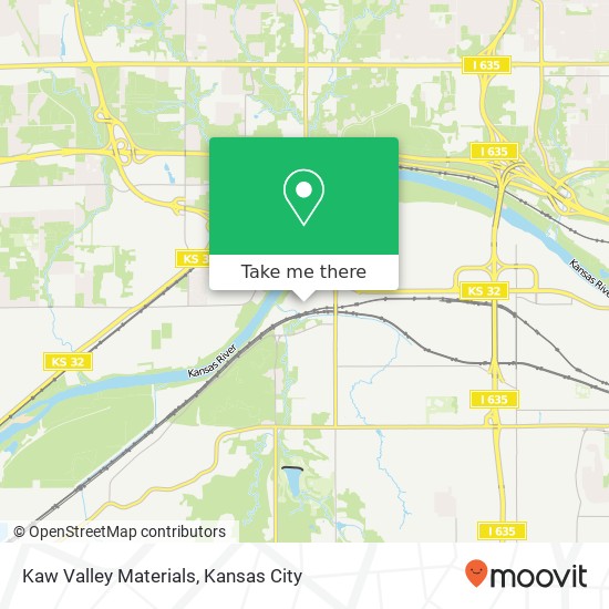 Kaw Valley Materials map