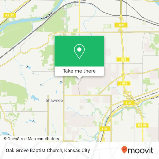 Oak Grove Baptist Church map
