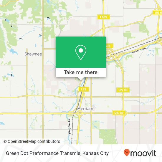Green Dot Preformance Transmis map