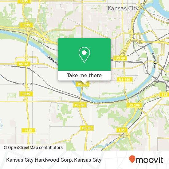 Mapa de Kansas City Hardwood Corp