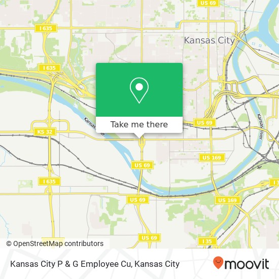 Mapa de Kansas City P & G Employee Cu