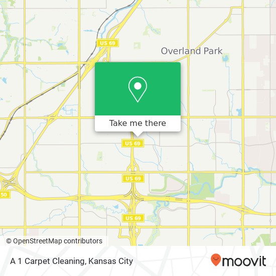 A 1 Carpet Cleaning map