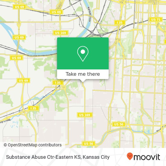 Mapa de Substance Abuse Ctr-Eastern KS
