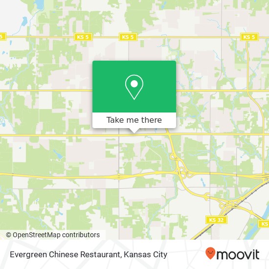 Mapa de Evergreen Chinese Restaurant